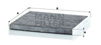 Фільтр салону вугільний MANN-FILTER CUK 24 026