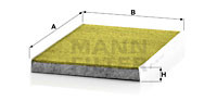 Фільтр салону антибактеріальний MANN-FILTER FP 32 008