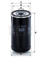 Фільтр масляний MANN-FILTER W 950/48