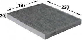 Фільтр салону вугільний JS Asakashi AC1503C