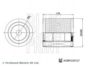Фільтр повітряний BLUE PRINT ADBP220127