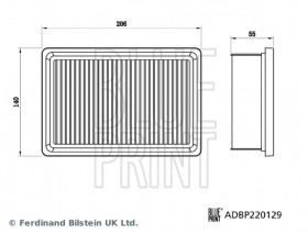 Фільтр повітряний BLUE PRINT ADBP220129