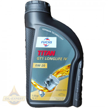 Fuchs Моторное масло FUCHS TITAN GT1 LONGLIFE IV 0W-20 - Картинка 2