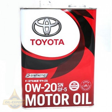 Toyota Моторна олива TOYOTA MOTOR OIL SN GF-5 0W-20 (0888012605, 0888012606) - Заображення 1