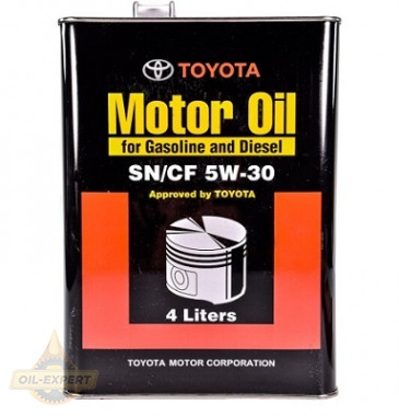 Toyota Моторна олива TOYOTA MOTOR OIL SN 5W-30 (0888083322, 0888083714) - Заображення 2