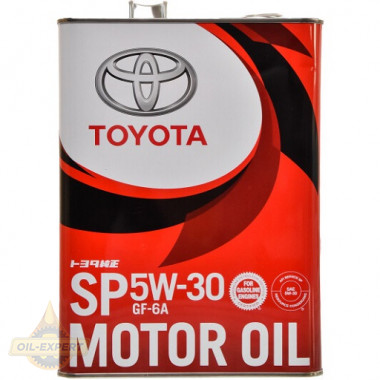 Toyota Моторное масло TOYOTA MOTOR OIL SP GF-6 5W-30 (0888013705, 0888013706) - Картинка 1