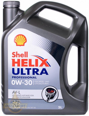 Shell Моторное масло SHELL HELIX ULTRA PROFESSIONAL AV-L 0W-30 - Картинка 1