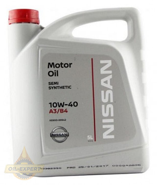 Nissan Моторное масло NISSAN MOTOR OIL 10W-40 A3/B4 (KE90099942, KE90099932) - Картинка 1
