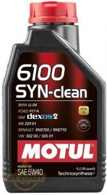 Motul Моторное масло MOTUL 6100 SYN-CLEAN 5W-40 - Картинка 2