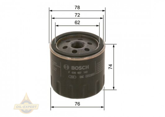 Bosch Фільтр масляний BOSCH F 026 407 143 - Заображення 1
