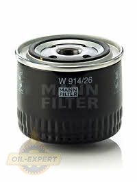 Mann-filter Фільтр масляний MANN-FILTER W 914/26 - Заображення 1