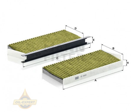 Mann-filter Фільтр салону антибактеріальний MANN-FILTER FP 2418-2 - Заображення 1