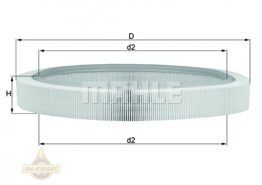 Mahle/Knecht Фильтр воздушный MAHLE/KNECHT LX 61 - Картинка 3