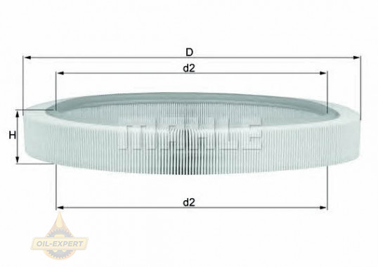 Mahle/Knecht Фильтр воздушный MAHLE/KNECHT LX 61 - Картинка 2