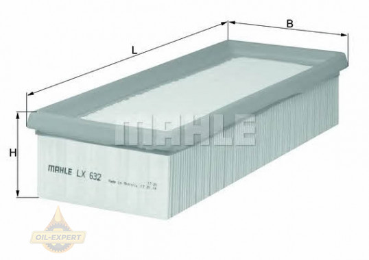 Mahle/Knecht Фильтр воздушный MAHLE/KNECHT LX 632 - Картинка 1