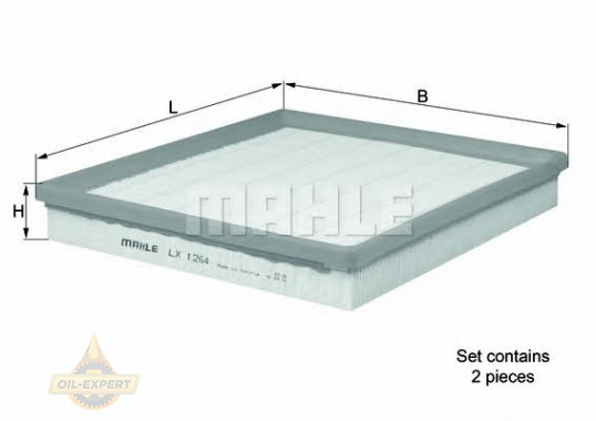 Mahle/knecht Фильтр воздушный MAHLE/KNECHT LX 1264/S - Картинка 1
