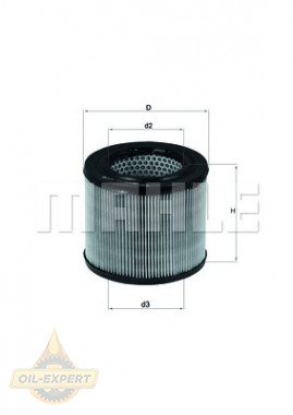 Mahle/knecht Фільтр повітряний MAHLE/KNECHT LX 194 - Заображення 2