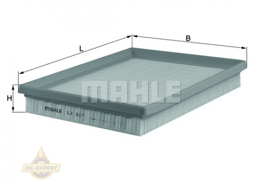 Mahle/knecht Фильтр воздушный MAHLE/KNECHT LX 887 - Картинка 2
