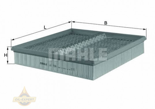 Mahle/knecht Фільтр повітряний MAHLE/KNECHT LX 736 - Заображення 1