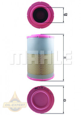 Mahle/knecht Фильтр воздушный MAHLE/KNECHT LX 1630 - Картинка 2