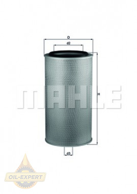 Mahle/knecht Фильтр воздушный MAHLE/KNECHT LX 1255 - Картинка 2