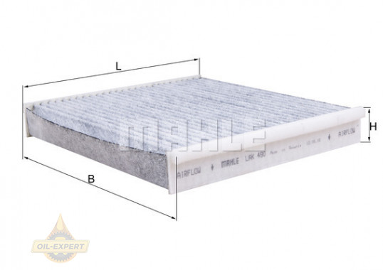 Mahle/knecht Фільтр салону вугільний MAHLE/KNECHT LAK 490 - Заображення 2