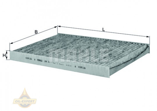 Mahle/knecht Фильтр салона угольный MAHLE/KNECHT LAK 31 - Картинка 2