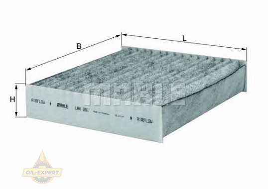 Mahle/knecht Фильтр салона угольный MAHLE/KNECHT LAK 251 - Картинка 1
