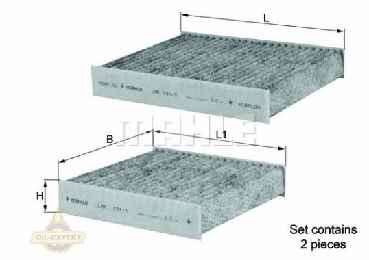 Mahle/Knecht Фильтр салона угольный MAHLE/KNECHT LAK 191/S - Картинка 1