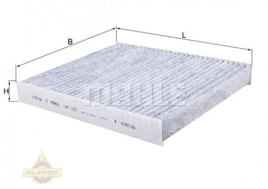 Mahle/knecht Фільтр салону вугільний MAHLE/KNECHT LAK 1123 - Заображення 2