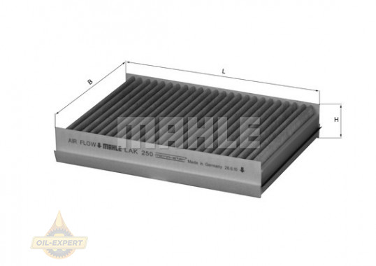 Mahle/knecht Фильтр салона угольный MAHLE/KNECHT LAK 250 - Картинка 2