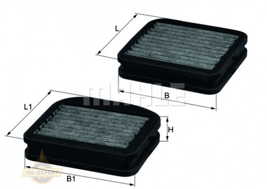 Mahle/knecht Фільтр салону вугільний MAHLE/KNECHT LKK 72/S - Заображення 2