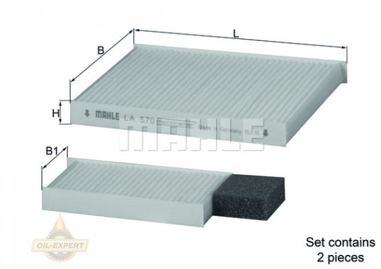 Mahle/Knecht Фильтр салона MAHLE/KNECHT LA 570/S - Картинка 2