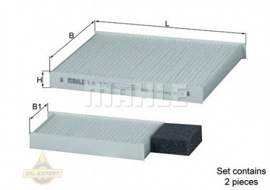 Mahle/Knecht Фильтр салона MAHLE/KNECHT LA 570/S - Картинка 1