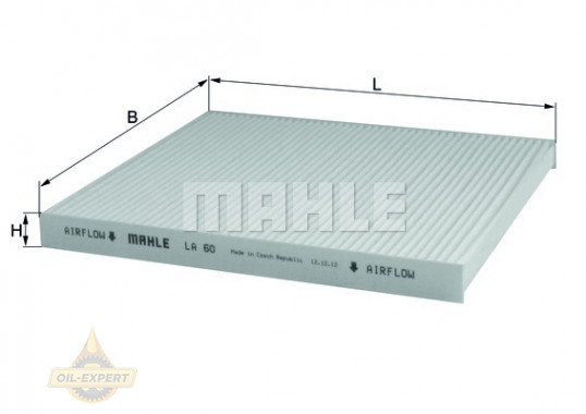 Mahle/Knecht Фильтр салона MAHLE/KNECHT LA 60 - Картинка 2