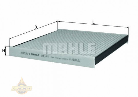 Mahle/knecht Фільтр салону вугільний MAHLE/KNECHT LAK 411 - Заображення 1