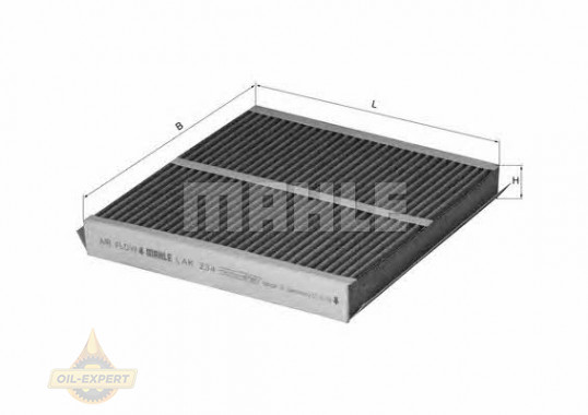 Mahle/knecht Фильтр салона угольный MAHLE/KNECHT LAK 234 - Картинка 1