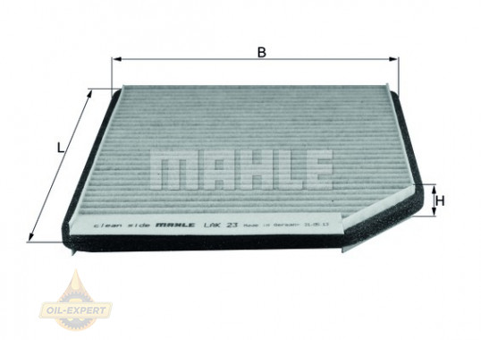 Mahle/knecht Фільтр салону вугільний MAHLE/KNECHT LAK 23 - Заображення 2