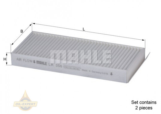 Mahle/Knecht Фильтр салона MAHLE/KNECHT LA 356/S - Картинка 2