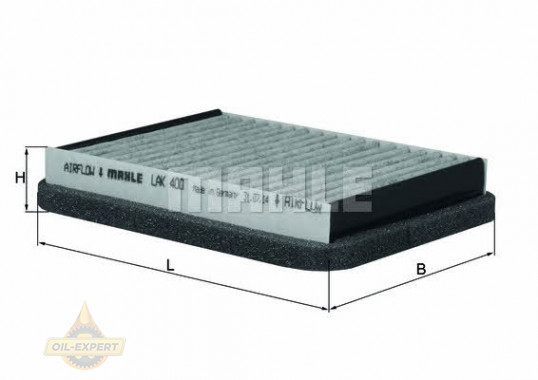 Mahle/knecht Фильтр салона угольный MAHLE/KNECHT LAK 400 - Картинка 1