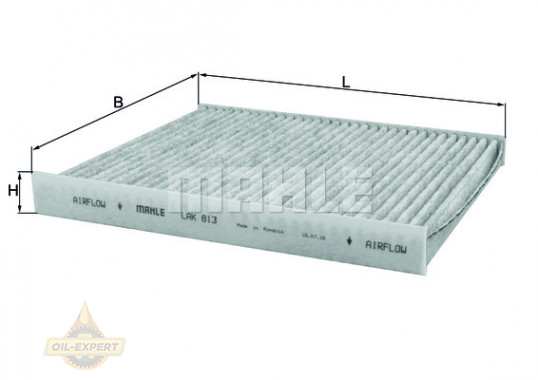 Mahle/knecht Фільтр салону вугільний MAHLE/KNECHT LAK 813 - Заображення 2