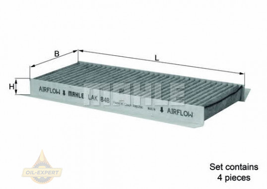 Mahle/knecht Фильтр салона угольный MAHLE/KNECHT LAK 848/S - Картинка 1