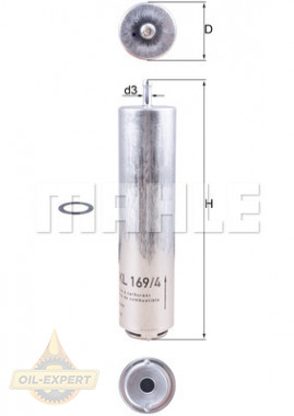 Mahle/knecht Фильтр топливный MAHLE/KNECHT KL 169/4D - Картинка 2