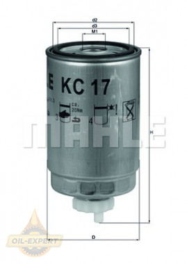 Mahle/knecht Фільтр паливний MAHLE/KNECHT KC 17D - Заображення 2
