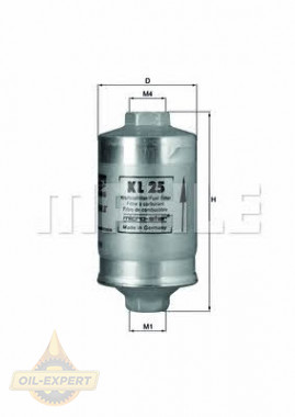 Mahle/knecht Фільтр паливний MAHLE/KNECHT KL 25 - Заображення 1