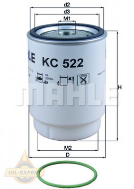 Mahle/knecht Фильтр топливный MAHLE/KNECHT KC 522D - Картинка 2