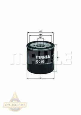 Mahle/knecht Фильтр масляный MAHLE/KNECHT OC 90 - Картинка 1