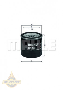 Mahle/knecht Фильтр масляный MAHLE/KNECHT OC 90 - Картинка 2