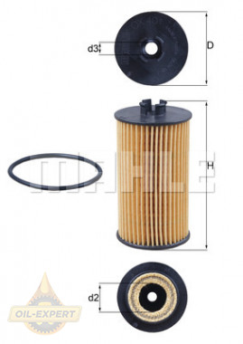 Mahle/Knecht Фильтр масляный MAHLE/KNECHT OX 401D - Картинка 2