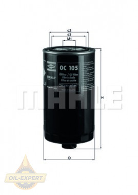 Mahle/Knecht Фильтр масляный MAHLE/KNECHT OC 105 - Картинка 2